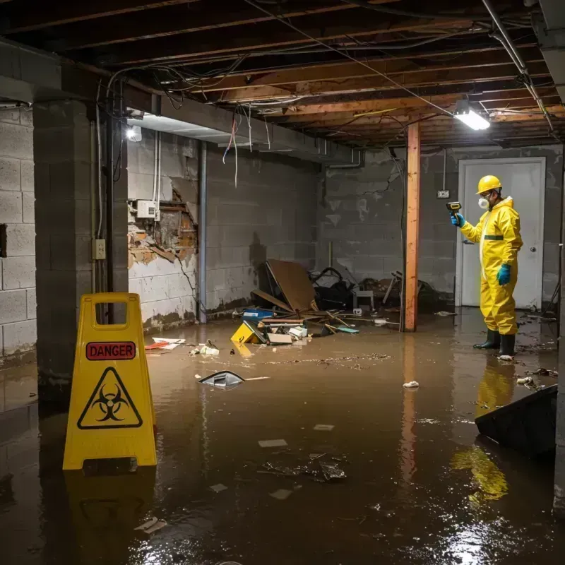 Flooded Basement Electrical Hazard in Saint Lucie County, FL Property